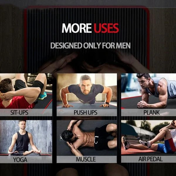Men's High-Density Non-Slip Exercise Mat for Home and Gym