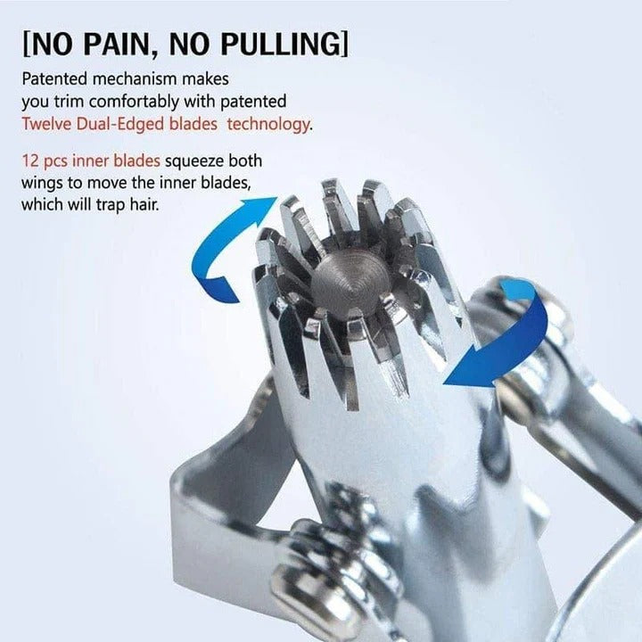 Precision Stainless Steel Nose Hair Trimmer for Gentle Grooming