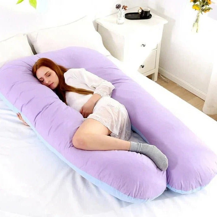 U-Shaped Body Pillow – Adjustable Full-Length Cushion for Sleep
