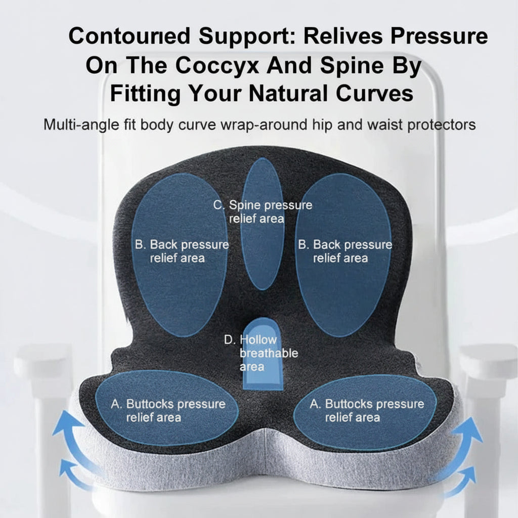 Orthopedic Lumbar Support Pillow For Car Seat And Chair