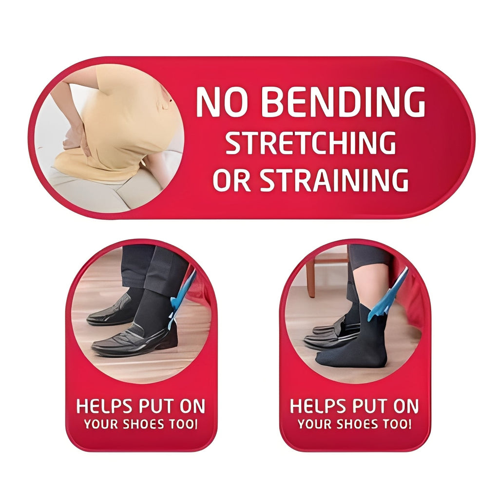 Compression Stocking Sock Aid with Long Handle for Dressing Assistance