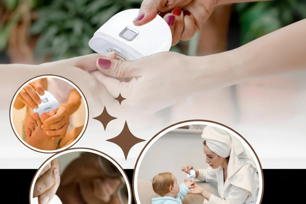 Rechargeable Electric Nail Trimmer with Built-In Light