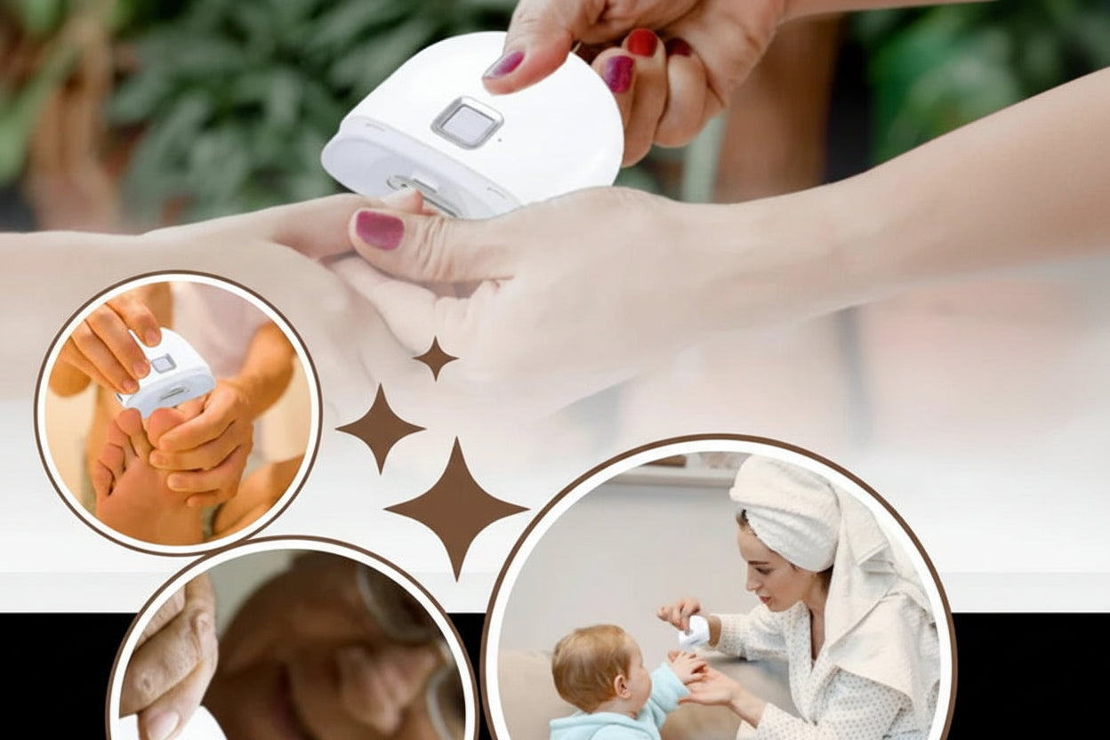 Rechargeable Electric Nail Trimmer with Built-In Light