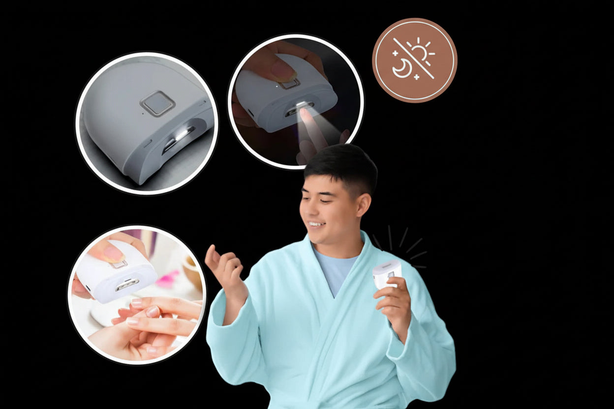 Rechargeable Electric Nail Trimmer with Built-In Light