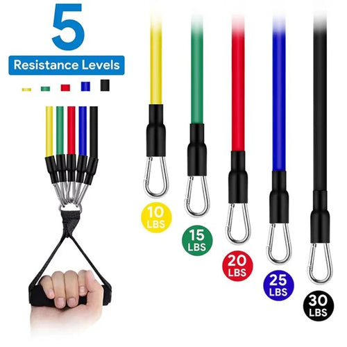 11 Piece Resistance Band Set for Home Workouts and Strength Training
