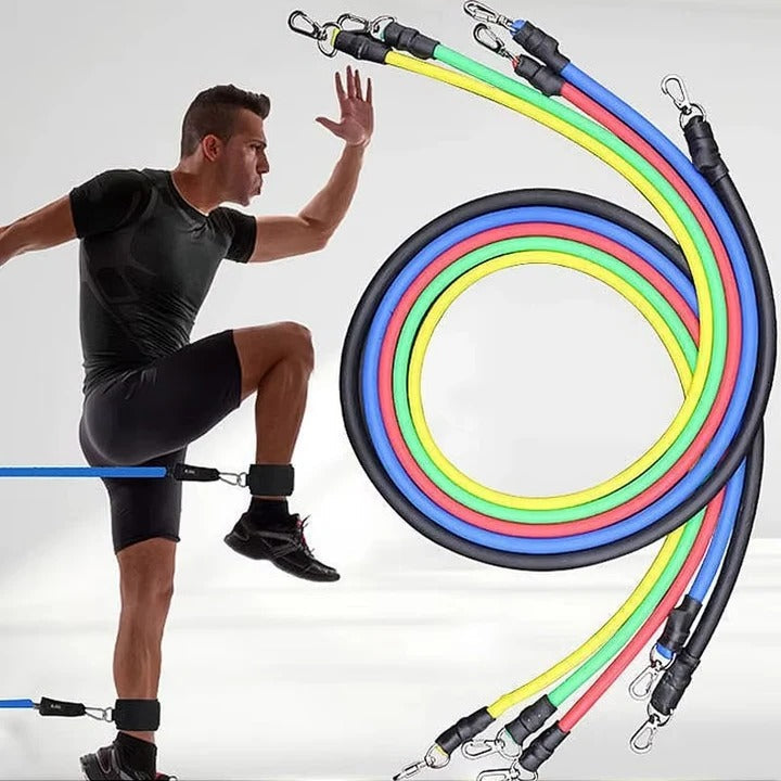 11 Piece Resistance Band Set for Home Workouts and Strength Training