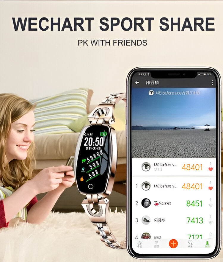 Women's Smart Fitness Tracker with HR Monitoring