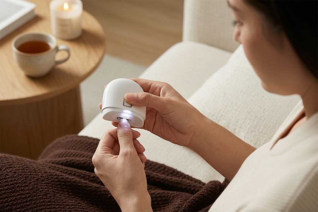 Rechargeable Electric Nail Trimmer with Built-In Light